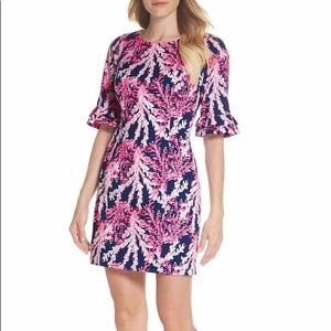 Lilly Pulitzer Pink Navy Fiesta Dress sz 10